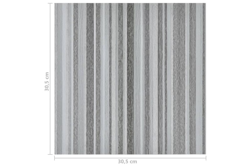 selvklæbende gulvbrædder 20 stk. 1,86 m² PVC - Grå - Træflise balkon - Vinylgulv & plastik gulv - Gulvplader & plastikfliser