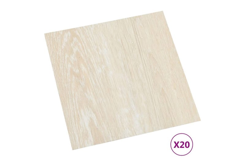 selvklæbende gulvbrædder 20 stk. 1,86 m² PVC beige - Beige - Hus & renovering - Byggeri - Gulv, væg & tag - Gulv - Vinylgulv & plastik gulv