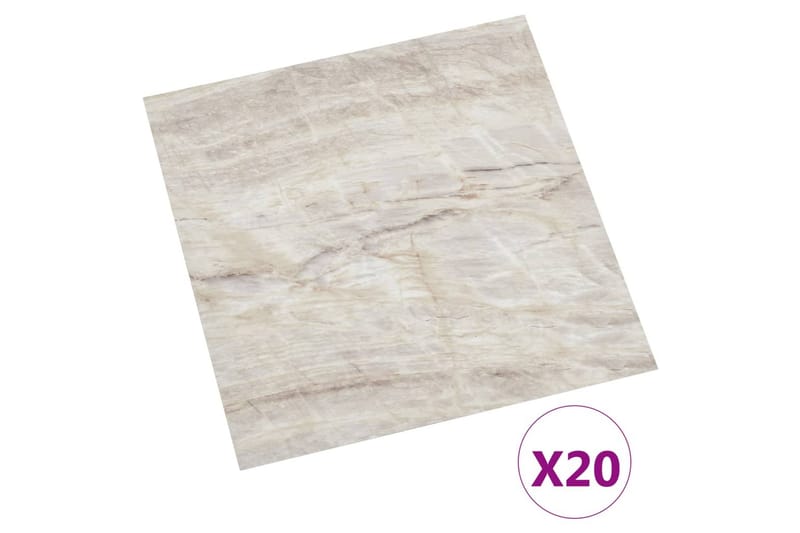 selvklæbende gulvbrædder 20 stk. 1,86 m² PVC beige - Beige - Hus & renovering - Byggeri - Gulv, væg & tag - Gulv - Vinylgulv & plastik gulv