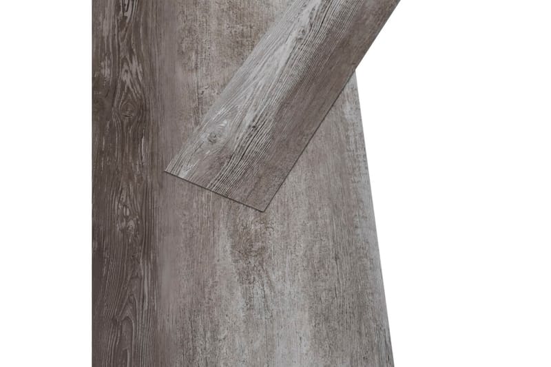 selvklæbende gulvbrædder 5,02 mÂ² 2 mm PVC stribet træ - Brun - Træflise balkon - Vinylgulv & plastik gulv - Gulvplader & plastikfliser