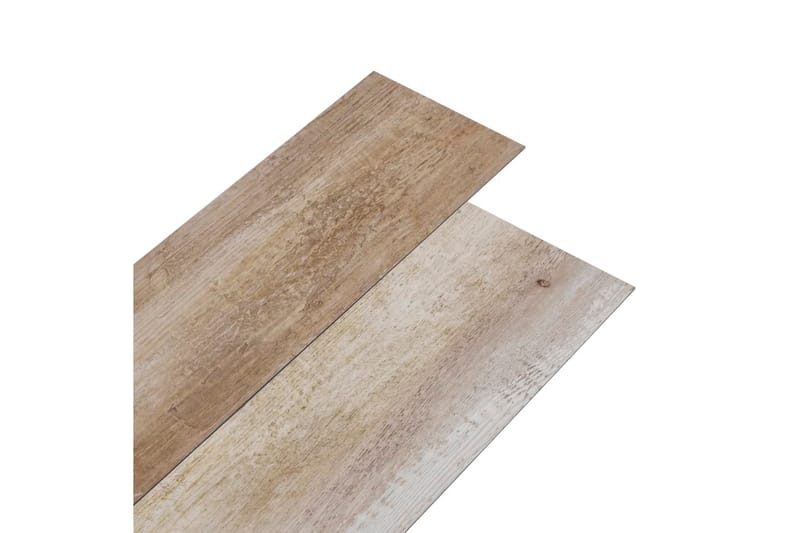 selvklæbende gulvbrædder 5,02 mÂ² 2 mm PVC mat trævasket - Brun - Hus & renovering - Byggeri - Gulv, væg & tag - Gulv - Vinylgulv & plastik gulv