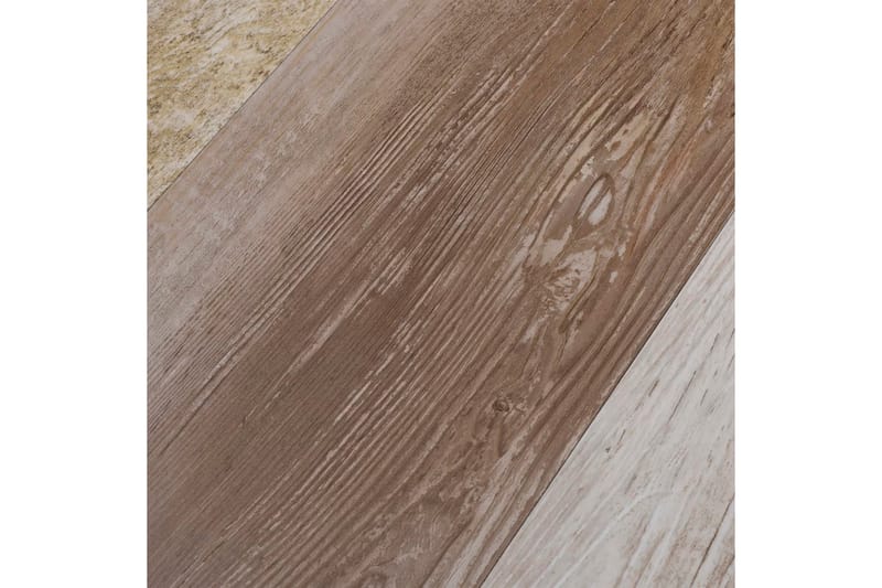 selvklæbende gulvbrædder 5,02 mÂ² 2 mm PVC mat trævasket - Brun - Hus & renovering - Byggeri - Gulv, væg & tag - Gulv - Vinylgulv & plastik gulv