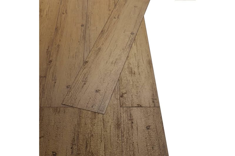 selvklæbende gulvbrædder 5,21 m² 2 mm valnødbrun - Brun - Træflise balkon - Vinylgulv & plastik gulv - Gulvplader & plastikfliser