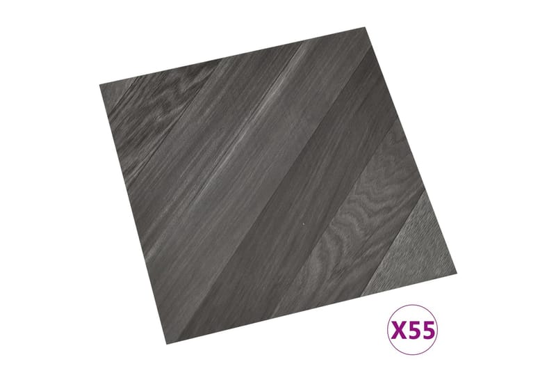 Selvklæbende Gulvbrædder 55 Stk. 5,11 M² Pvc Gråstribet - Grå - Hus & renovering - Byggeri - Gulv, væg & tag - Gulv - Vinylgulv & plastik gulv