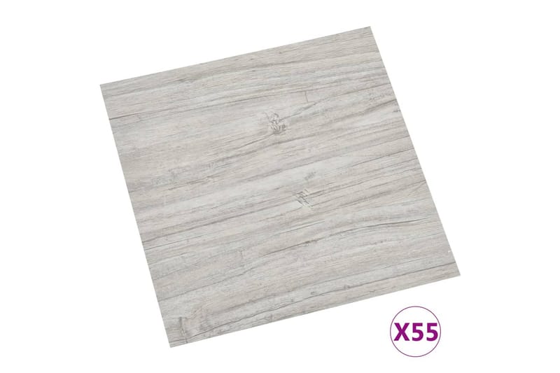 Selvklæbende Gulvbrædder 55 Stk. 5,11 M² Pvc Lysegrå - Grå - Hus & renovering - Byggeri - Gulv, væg & tag - Gulv - Vinylgulv & plastik gulv