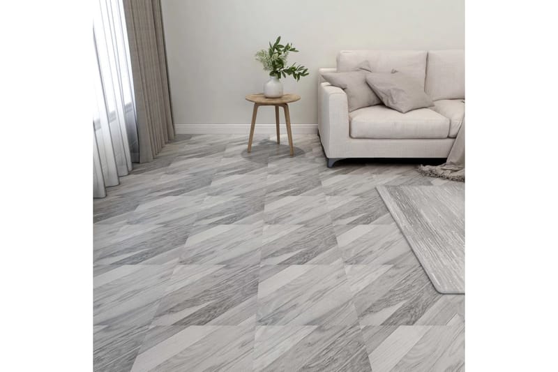 Selvklæbende Gulvbrædder 55 Stk. 5,11 M² Pvc Gråstribet - Grå - Hus & renovering - Byggeri - Gulv, væg & tag - Gulv - Vinylgulv & plastik gulv