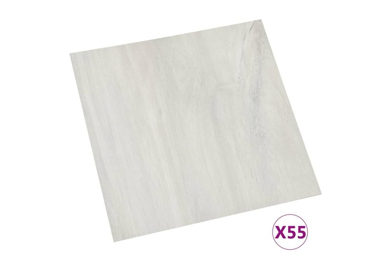 Selvklæbende Gulvbrædder 55 Stk. 5,11 M² Pvc Cremefarvet - Creme - Hus & renovering - Byggeri - Gulv, væg & tag - Gulv - Vinylgulv & plastik gulv