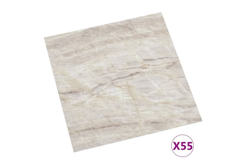 Selvklæbende Gulvbrædder 55 Stk. 5,11 M² Pvc Beige - Beige - Hus & renovering - Byggeri - Gulv, væg & tag - Gulv - Vinylgulv & plastik gulv