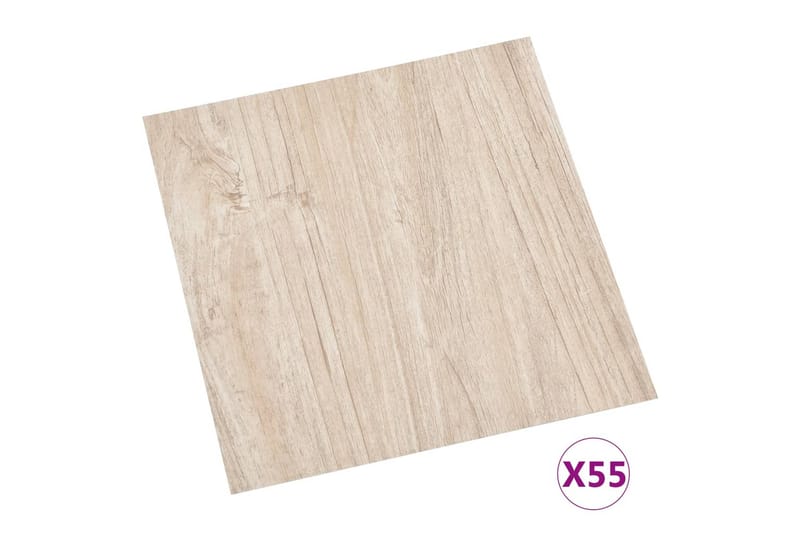 Selvklæbende Gulvbrædder 55 Stk. 5,11 M² Pvc Lysebrun - Brun - Hus & renovering - Byggeri - Gulv, væg & tag - Gulv - Vinylgulv & plastik gulv