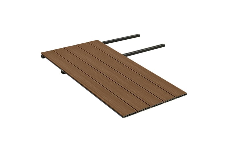 terrassebrædder med tilbehør WPC 10 m² 2,2 m brun og grå - Brun - Hus & renovering - Byggeri - Gulv, væg & tag - Gulv - Vinylgulv & plastik gulv