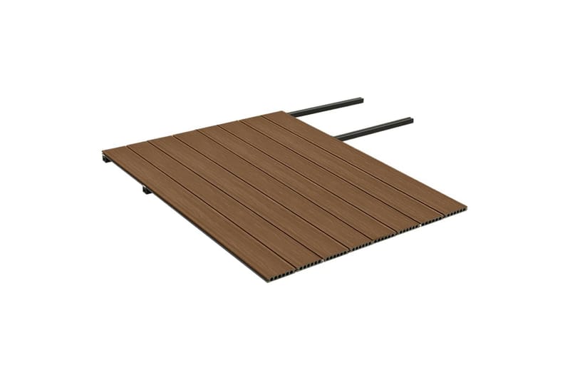 terrassebrædder med tilbehør WPC 16 m² 2,2 m brun og grå - Brun - Hus & renovering - Byggeri - Gulv, væg & tag - Gulv - Vinylgulv & plastik gulv