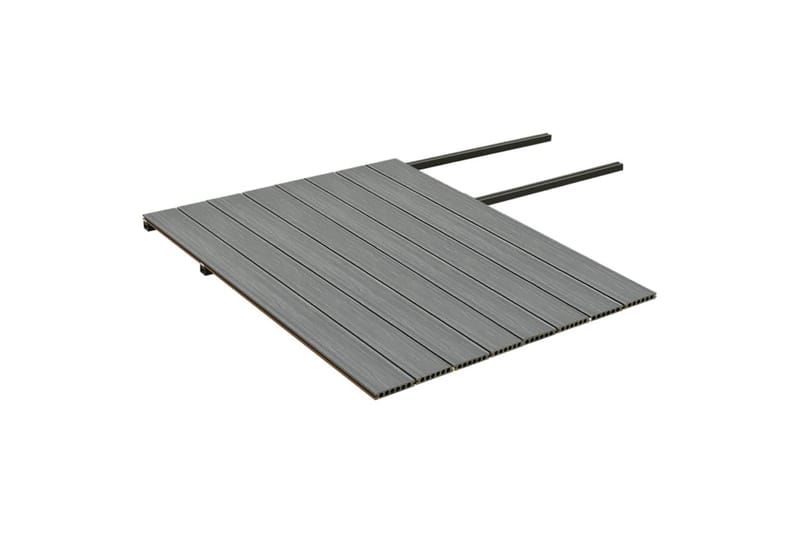 terrassebrædder med tilbehør WPC 20 m² 4 m brun og grå - Brun - Hus & renovering - Byggeri - Gulv, væg & tag - Gulv - Vinylgulv & plastik gulv