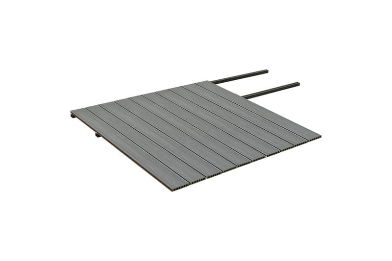 terrassebrædder med tilbehør WPC 25 m² 4 m brun og grå - Brun - Træflise balkon - Vinylgulv & plastik gulv - Gulvplader & plastikfliser