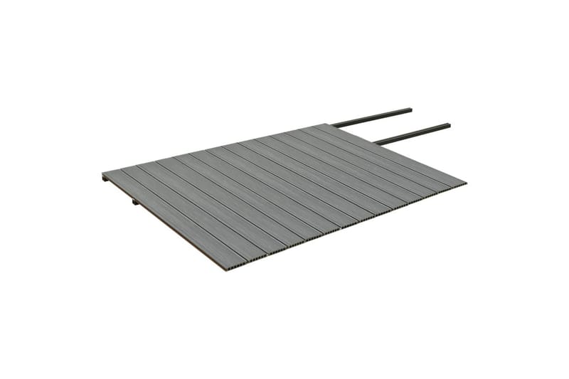 terrassebrædder med tilbehør WPC 35 m² 4 m brun og grå - Brun - Træflise balkon - Vinylgulv & plastik gulv - Gulvplader & plastikfliser