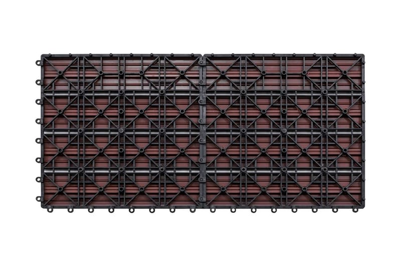 Wpc-Fliser 60 X 30 cm 6 Stk. 1 m² Brun - Brun - Hus & renovering - Byggeri - Gulv, væg & tag - Gulv - Vinylgulv & plastik gulv