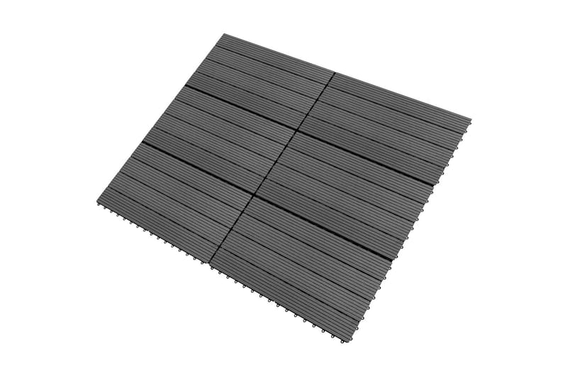 Wpc-Fliser 60 X 30 cm 6 Stk. 1 m² Grå - Grå - Hus & renovering - Byggeri - Gulv, væg & tag - Gulv - Vinylgulv & plastik gulv
