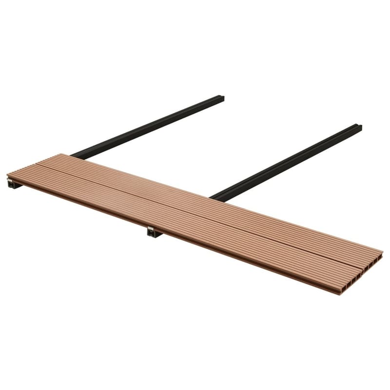 Wpc Terrassebrædder Med Tilbehør 10 M² 2,2 M Brun - Brun - Hus & renovering - Byggeri - Gulv, væg & tag - Gulv - Vinylgulv & plastik gulv