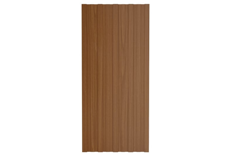 tagplader 12 stk. 100x45 cm galvaniseret stål brun - Hus & renovering - Byggeri - Gulv, væg & tag - Plademateriale & byggeplader - Loftpanel-loftplader