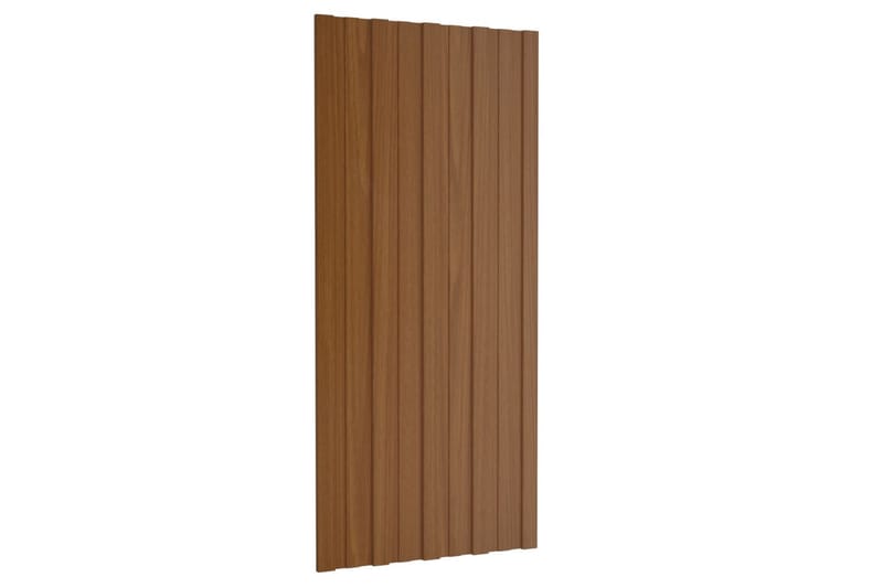 tagplader 12 stk. 100x45 cm galvaniseret stål brun - Hus & renovering - Byggeri - Gulv, væg & tag - Plademateriale & byggeplader - Loftpanel-loftplader