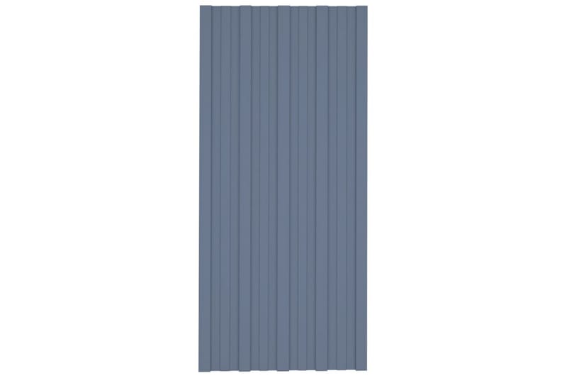 tagplader 12 stk. 100x45 cm galvaniseret stål grå - Hus & renovering - Byggeri - Gulv, væg & tag - Plademateriale & byggeplader - Loftpanel-loftplader