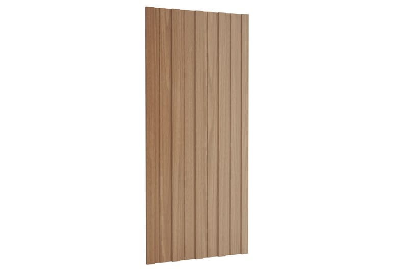 tagplader 12 stk. 100x45 cm galvaniseret stål lyst træ - Hus & renovering - Byggeri - Gulv, væg & tag - Plademateriale & byggeplader - Loftpanel-loftplader