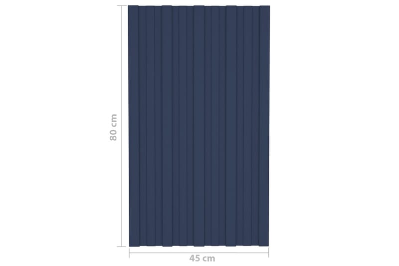 tagplader 12 stk. 80x45 cm galvaniseret stål antracitgrå - Hus & renovering - Byggeri - Gulv, væg & tag - Plademateriale & byggeplader - Loftpanel-loftplader