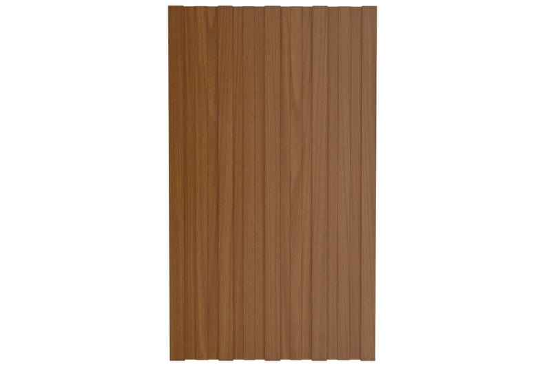 tagplader 12 stk. 80x45 cm galvaniseret stål brun - Hus & renovering - Byggeri - Gulv, væg & tag - Plademateriale & byggeplader - Loftpanel-loftplader