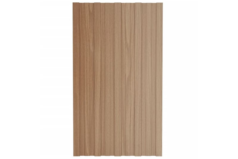 tagplader 12 stk. 80x45 cm galvaniseret stål lyst træ - Hus & renovering - Byggeri - Gulv, væg & tag - Plademateriale & byggeplader - Loftpanel-loftplader