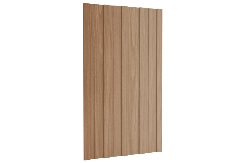 tagplader 12 stk. 80x45 cm galvaniseret stål lyst træ - Hus & renovering - Byggeri - Gulv, væg & tag - Plademateriale & byggeplader - Loftpanel-loftplader
