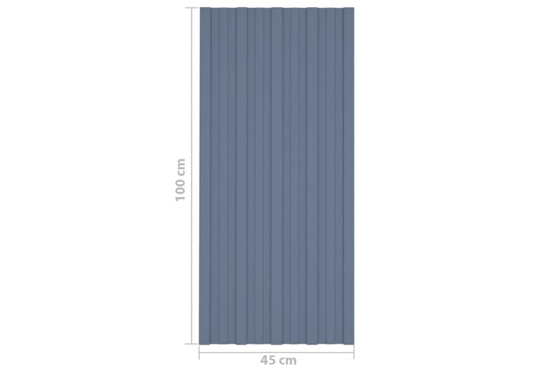 tagplader 36 stk. 100x45 cm galvaniseret stål grå - Hus & renovering - Byggeri - Gulv, væg & tag - Plademateriale & byggeplader - Loftpanel-loftplader