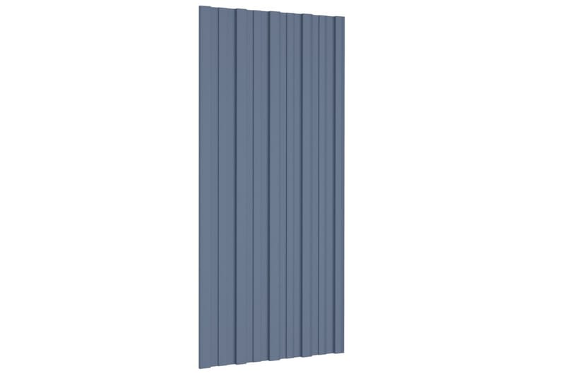 tagplader 36 stk. 100x45 cm galvaniseret stål grå - Loftpanel-loftplader