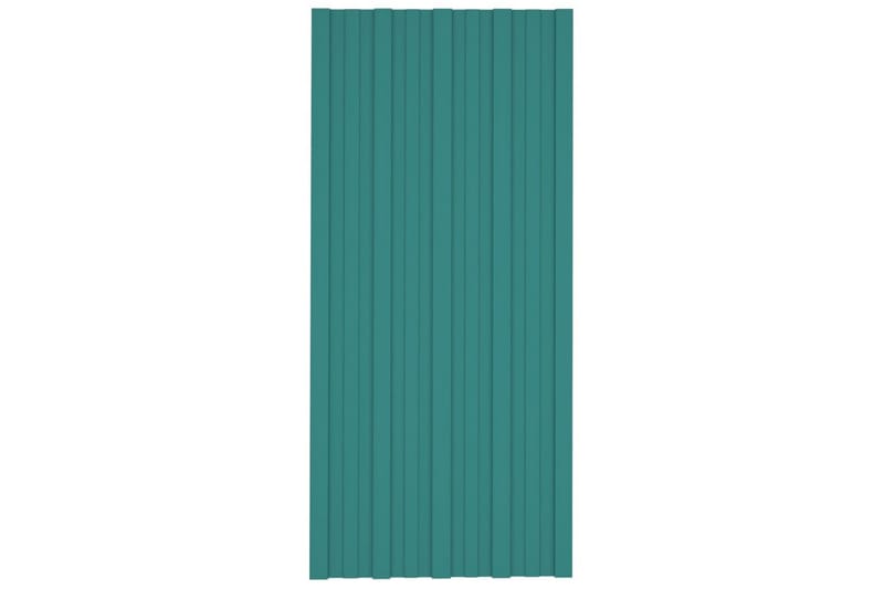 tagplader 36 stk. 100x45 cm galvaniseret stål grøn - Hus & renovering - Byggeri - Gulv, væg & tag - Plademateriale & byggeplader - Loftpanel-loftplader