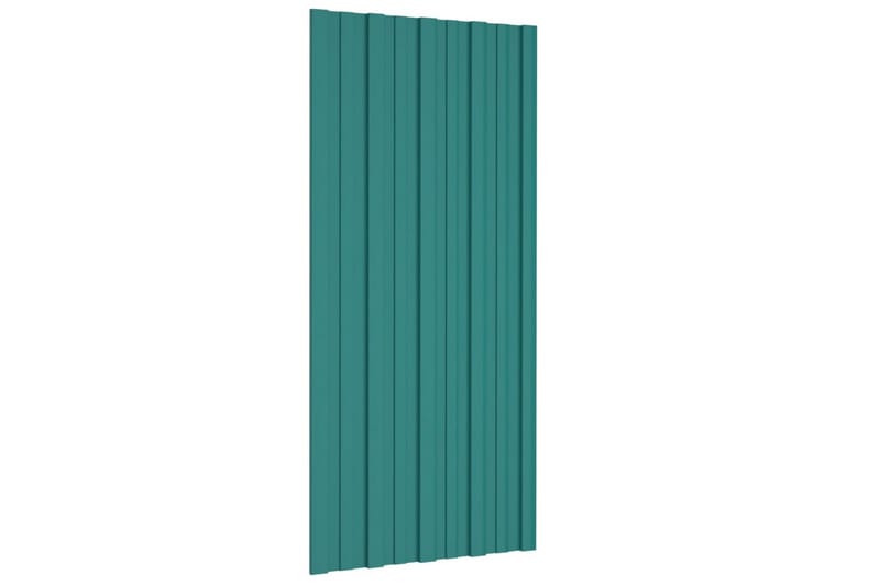 tagplader 36 stk. 100x45 cm galvaniseret stål grøn - Loftpanel-loftplader