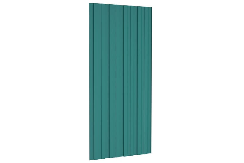 tagplader 36 stk. 100x45 cm galvaniseret stål grøn - Hus & renovering - Byggeri - Gulv, væg & tag - Plademateriale & byggeplader - Loftpanel-loftplader