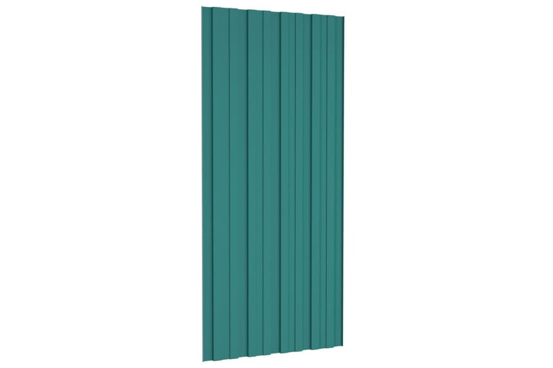 tagplader 36 stk. 100x45 cm galvaniseret stål grøn - Loftpanel-loftplader