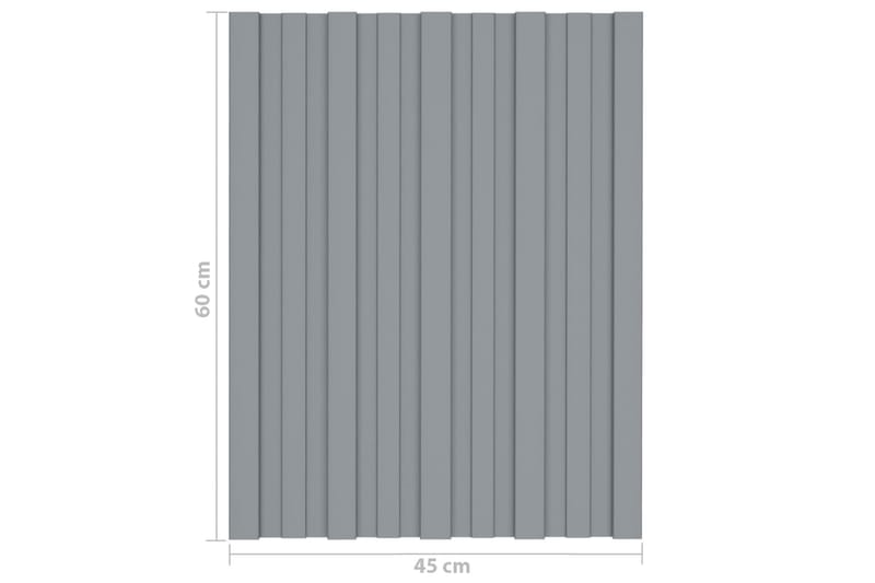 tagplader 36 stk. 60x45 cm galvaniseret stål sølvfarvet - Hus & renovering - Byggeri - Gulv, væg & tag - Plademateriale & byggeplader - Loftpanel-loftplader