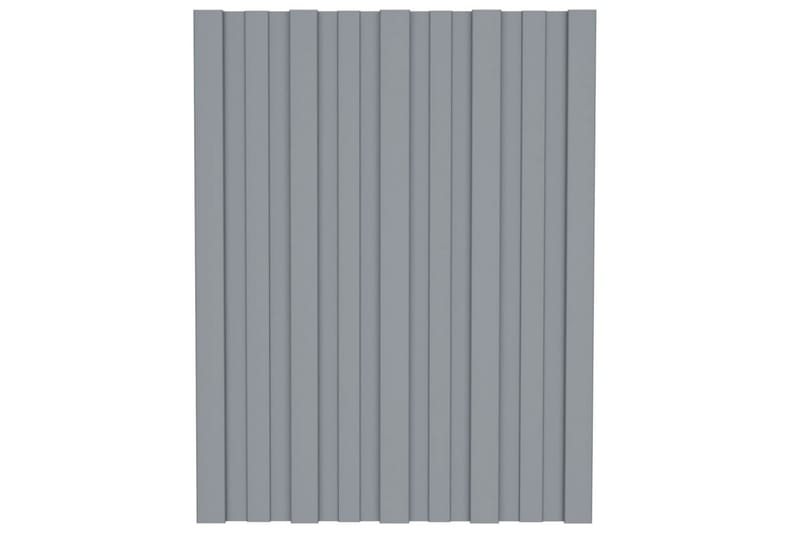 tagplader 36 stk. 60x45 cm galvaniseret stål sølvfarvet - Loftpanel-loftplader