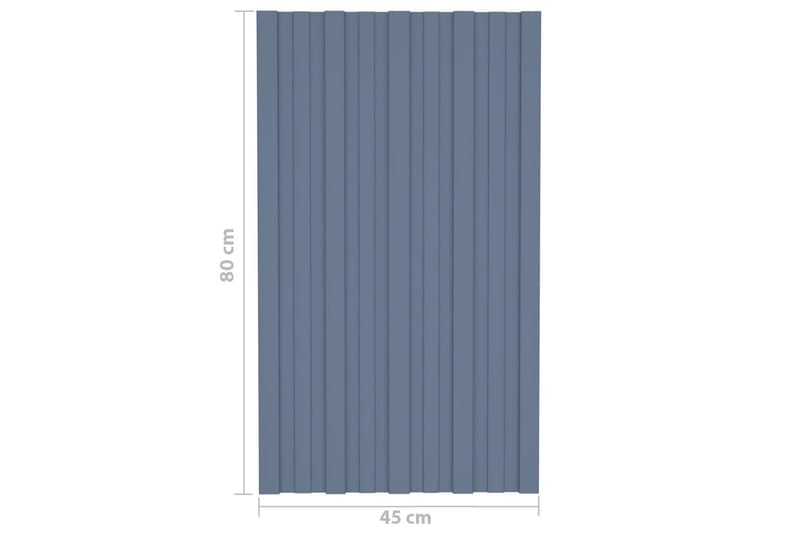 tagplader 36 stk. 80x45 cm galvaniseret stål grå - Hus & renovering - Byggeri - Gulv, væg & tag - Plademateriale & byggeplader - Loftpanel-loftplader