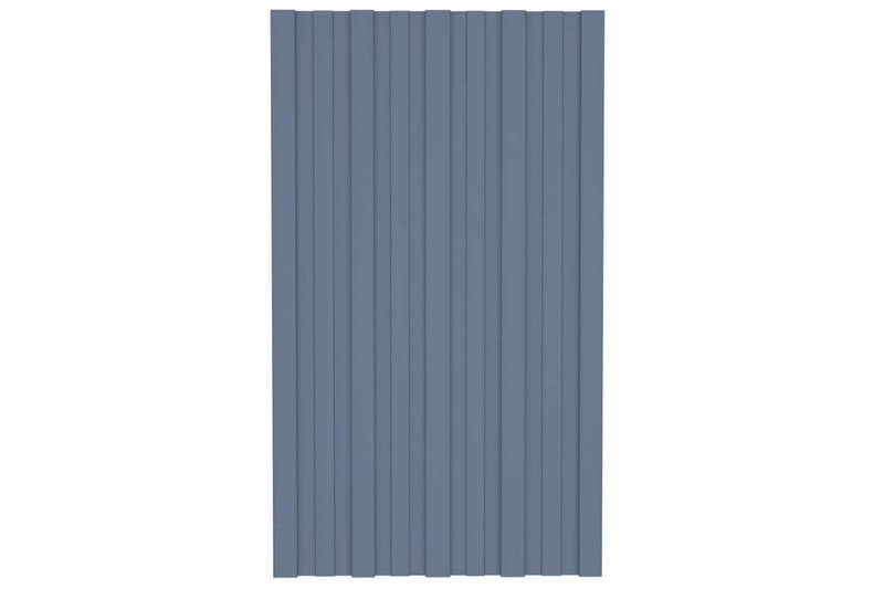 tagplader 36 stk. 80x45 cm galvaniseret stål grå - Loftpanel-loftplader