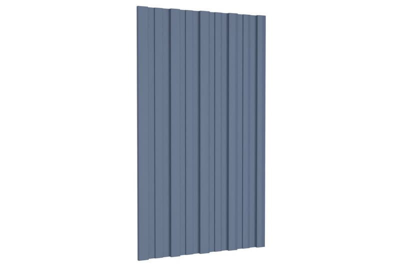 tagplader 36 stk. 80x45 cm galvaniseret stål grå - Loftpanel-loftplader