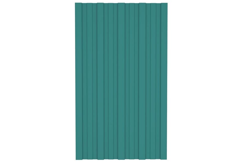tagplader 36 stk. 80x45 cm galvaniseret stål grøn - Hus & renovering - Byggeri - Gulv, væg & tag - Plademateriale & byggeplader - Loftpanel-loftplader