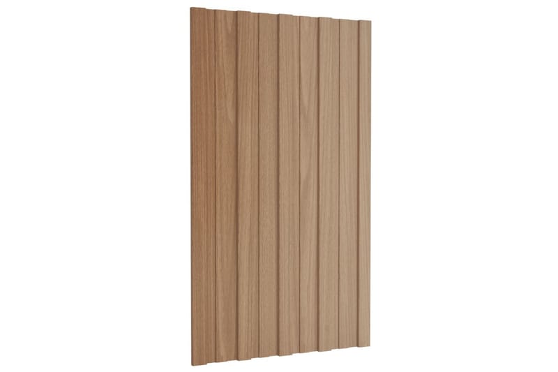 tagplader 36 stk. 80x45 cm galvaniseret stål lyst træ - Hus & renovering - Byggeri - Gulv, væg & tag - Plademateriale & byggeplader - Loftpanel-loftplader
