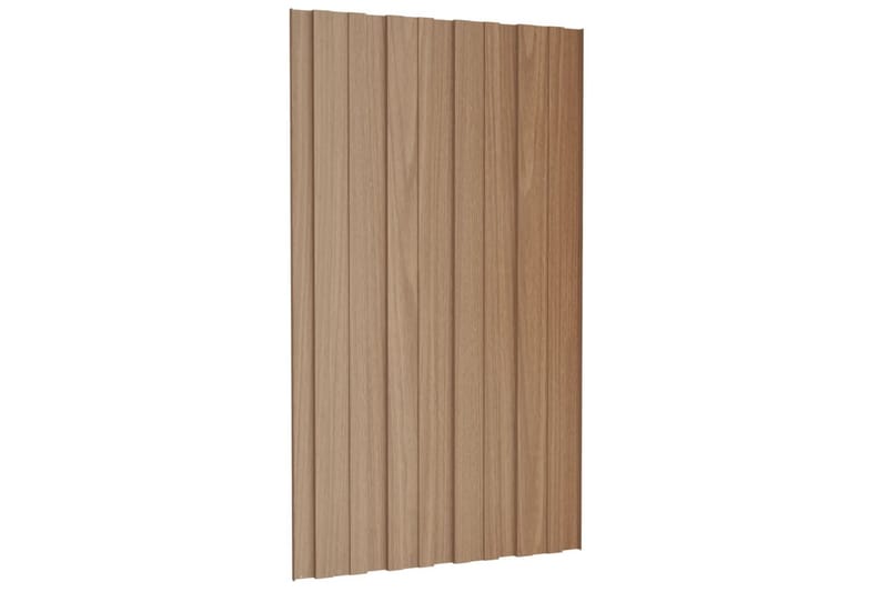 tagplader 36 stk. 80x45 cm galvaniseret stål lyst træ - Hus & renovering - Byggeri - Gulv, væg & tag - Plademateriale & byggeplader - Loftpanel-loftplader