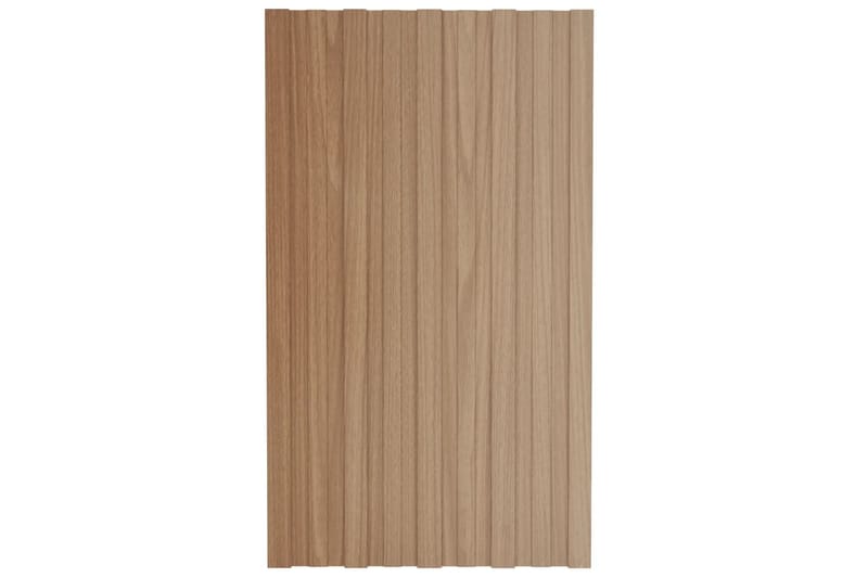 tagplader 36 stk. 80x45 cm galvaniseret stål lyst træ - Hus & renovering - Byggeri - Gulv, væg & tag - Plademateriale & byggeplader - Loftpanel-loftplader