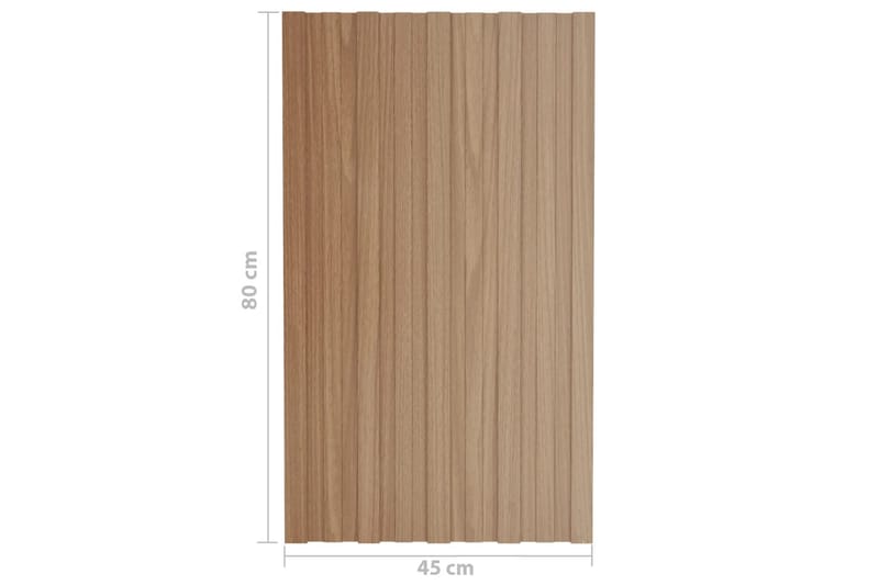 tagplader 36 stk. 80x45 cm galvaniseret stål lyst træ - Hus & renovering - Byggeri - Gulv, væg & tag - Plademateriale & byggeplader - Loftpanel-loftplader