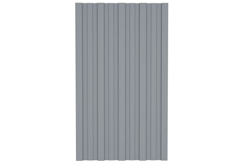 tagplader 36 stk. 80x45 cm galvaniseret stål sølvfarvet - Hus & renovering - Byggeri - Gulv, væg & tag - Plademateriale & byggeplader - Loftpanel-loftplader