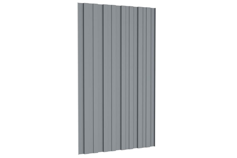 tagplader 36 stk. 80x45 cm galvaniseret stål sølvfarvet - Loftpanel-loftplader