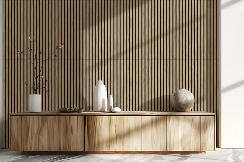 Trælamel akustikpaneler 120x60x1,8 cm 4-pak - Hus & renovering - Byggeri - Gulv, væg & tag - Plademateriale & byggeplader - Inderpanel