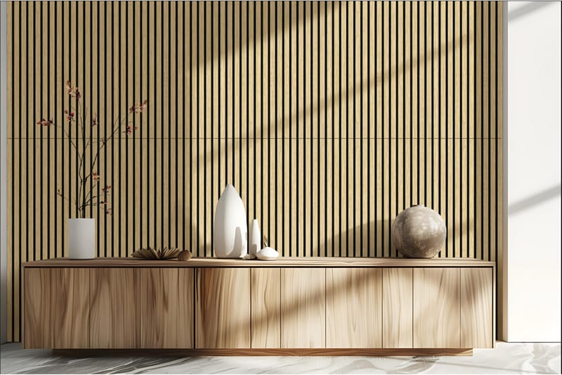 Trælamel akustikpaneler 120x60x1,8 cm 4-pak - Hus & renovering - Byggeri - Gulv, væg & tag - Plademateriale & byggeplader - Inderpanel