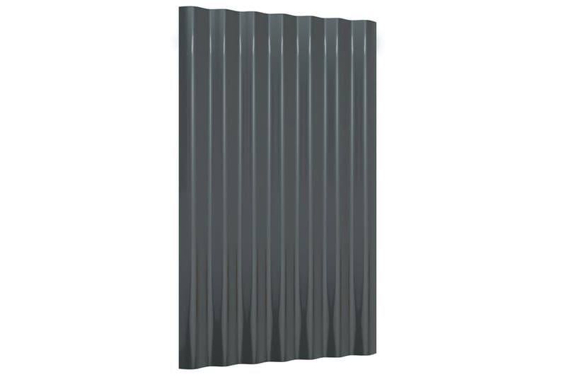 beBasic tagplader 36 stk. 60x36 cm pulverlakeret stål antracitgrå - Indertag